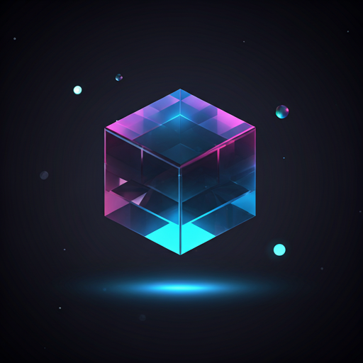 Glowing translucent cube memory core